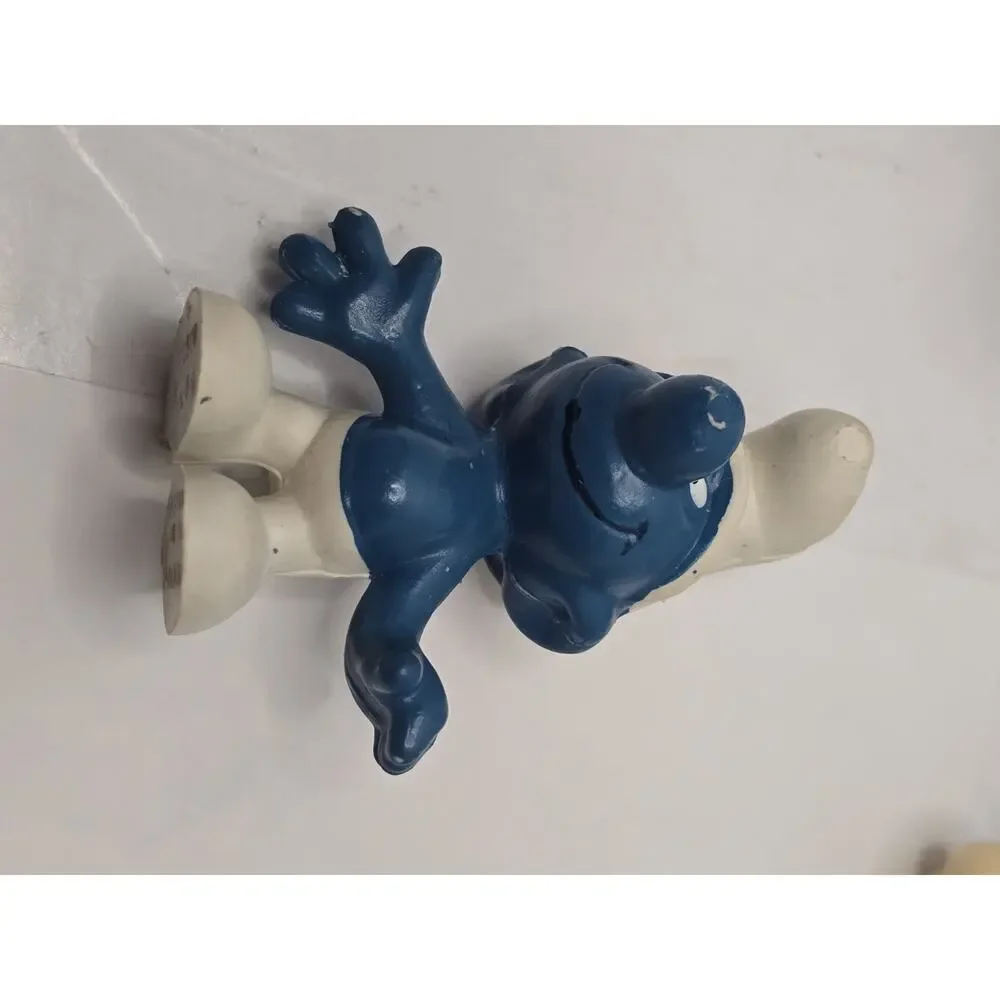 Lot of 9 Vintage Smurfs PVC Figures Peyo Cartoon Toys Smurfette Some Schleich